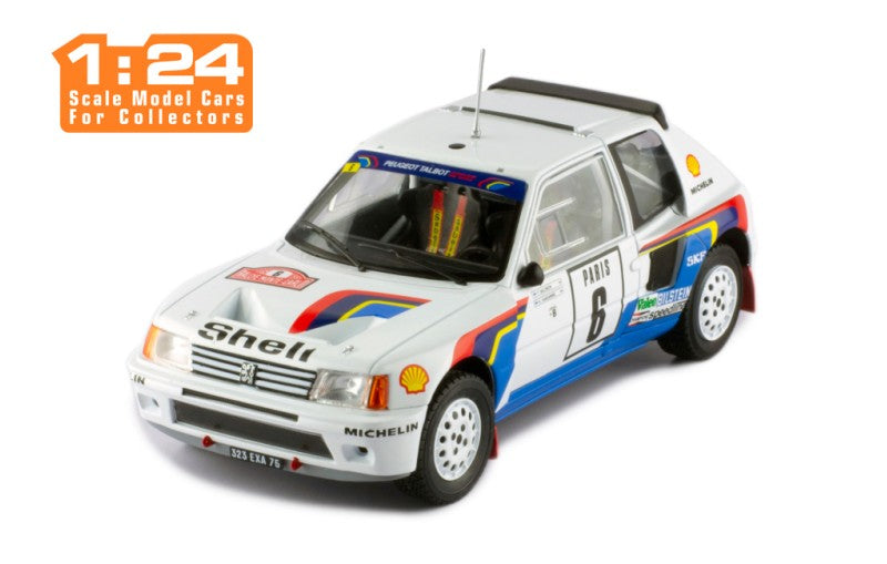 24RAL024B PEUGEOT 205 T16 #6 T.SALONEN - S.HARJANNE RALLYE MONTE CARLO 1985