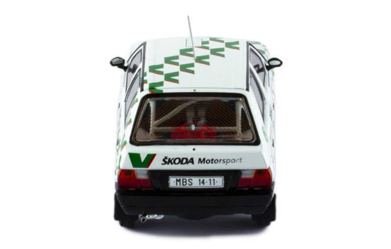 RAC414A SKODA FAVORIT 136L #9 P.SIBERA - P.GROSS RALLYE MONTE-CARLO 1993