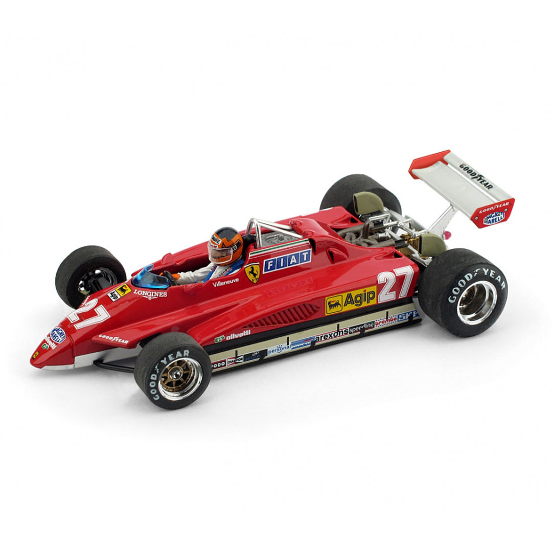 R267-CH フェラーリ 126C2 1982年サンマリノGP 2位 #27 GILLES VILLENEUVE ドライバーフィギュア付